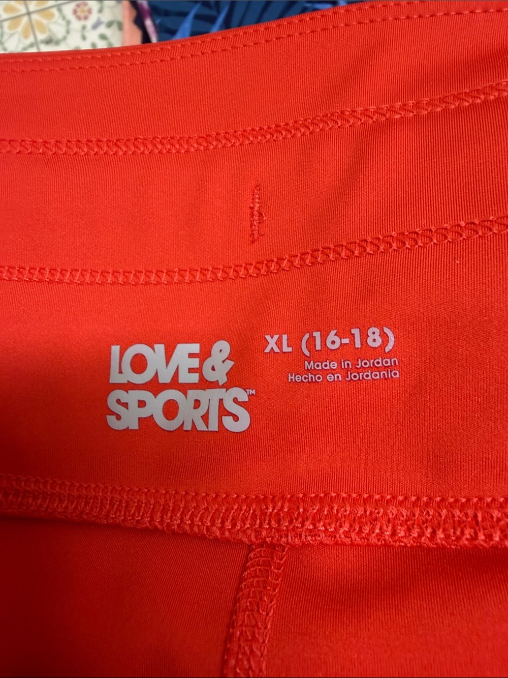 Love & Sports Orange Athletic Leggings - XL